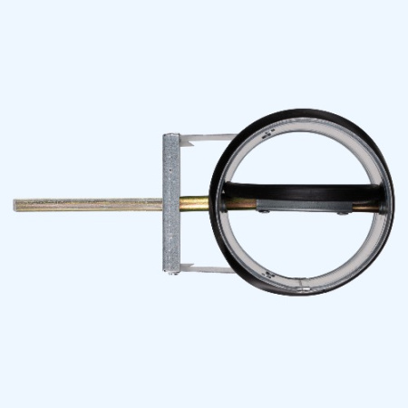 DCGAr 160 Shuft воздушный клапан под электропривод с резиновым уплотнителем на запорных лопатках